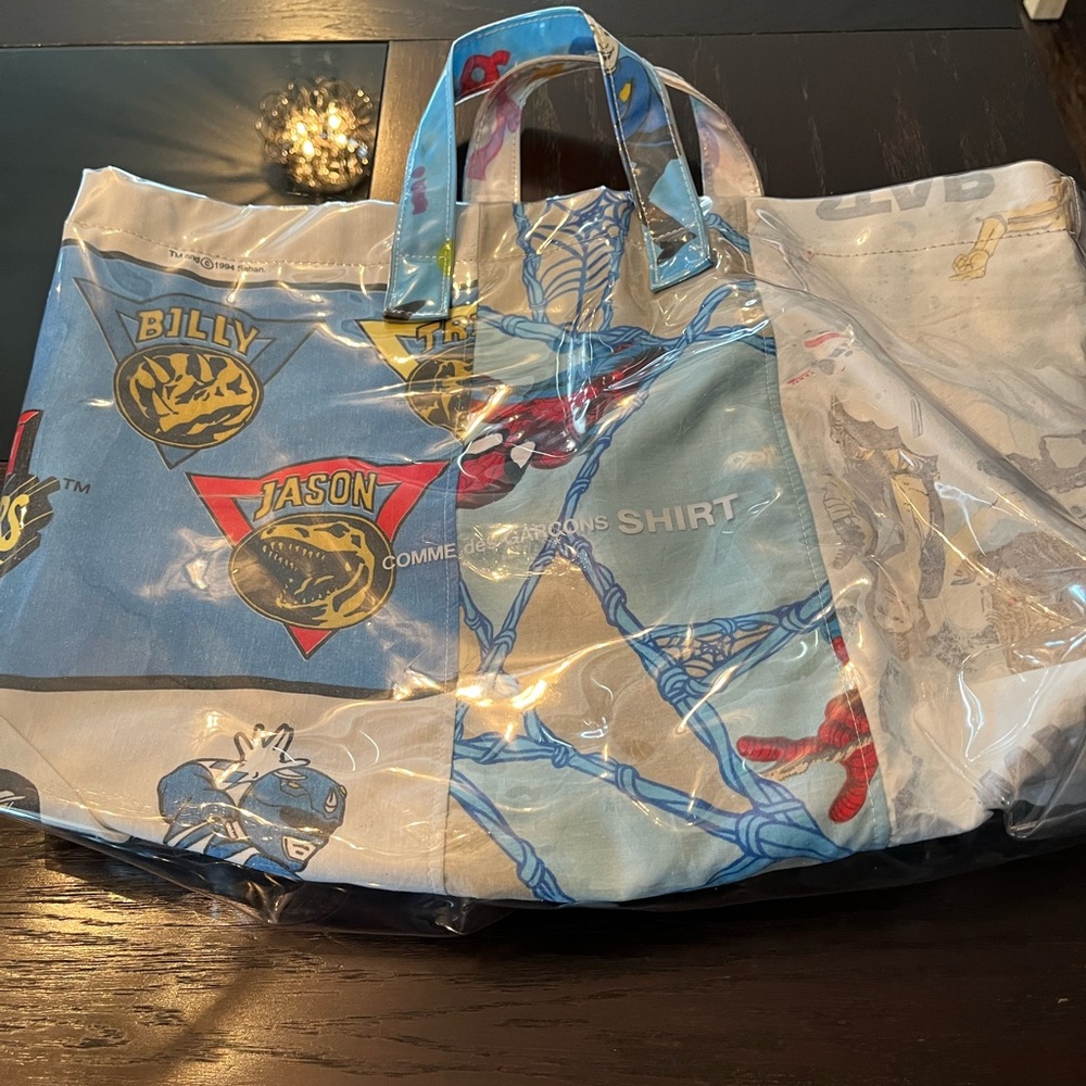 Comme des Garçon SHIRT bed sheet tote bag